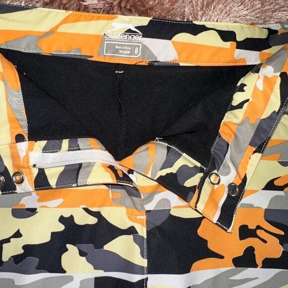 Slazenger Camo Golf Skort Skirt with Shorts Women's Multicolor Pockets sz 8 EUC - Picture 5 of 8